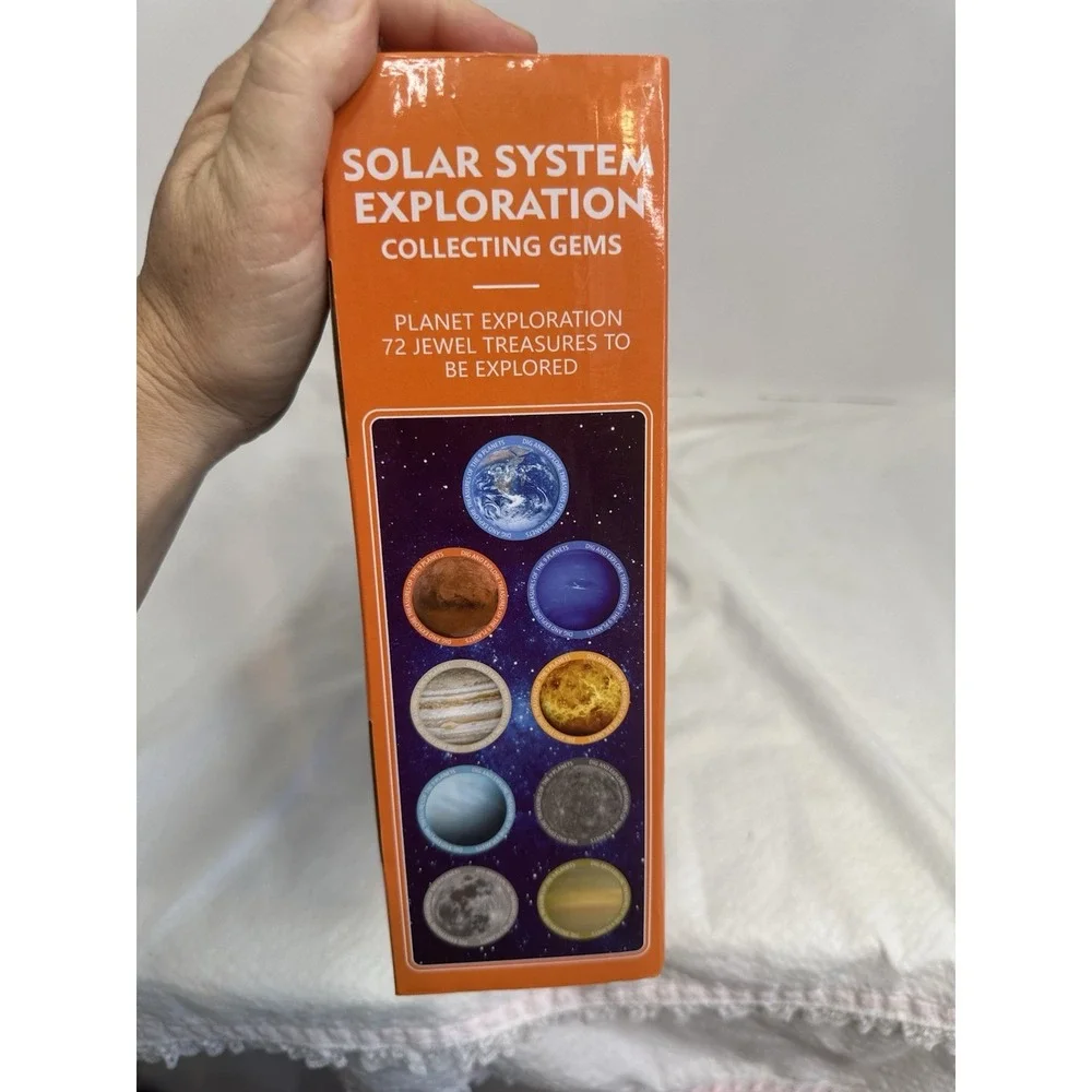 Gemstone Dig Kit, Dig up 72 Jewel Treasures from 9 Solar System Planets STEM New